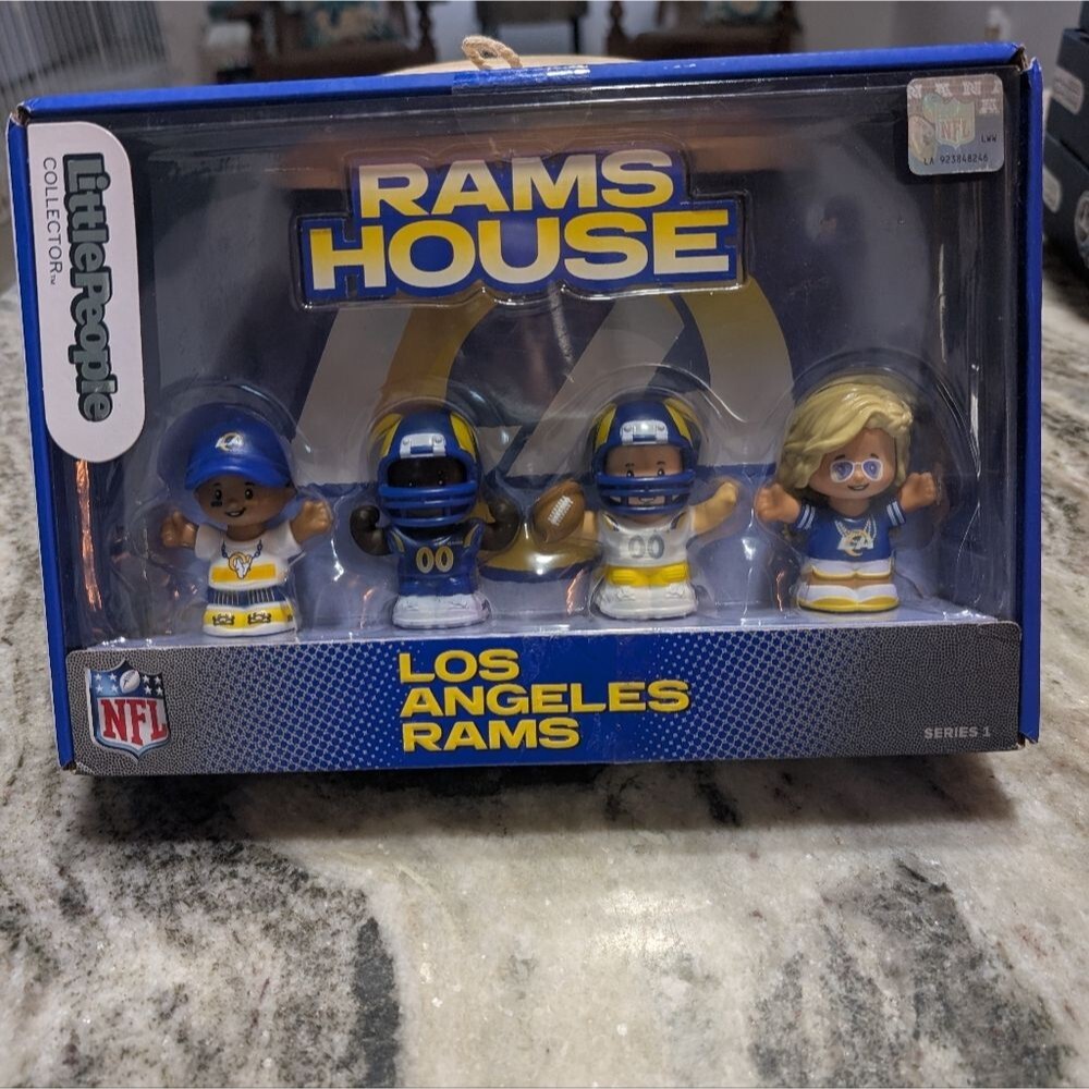 NIB Los Angeles Rams NFL Collector Set Little People Rams House
